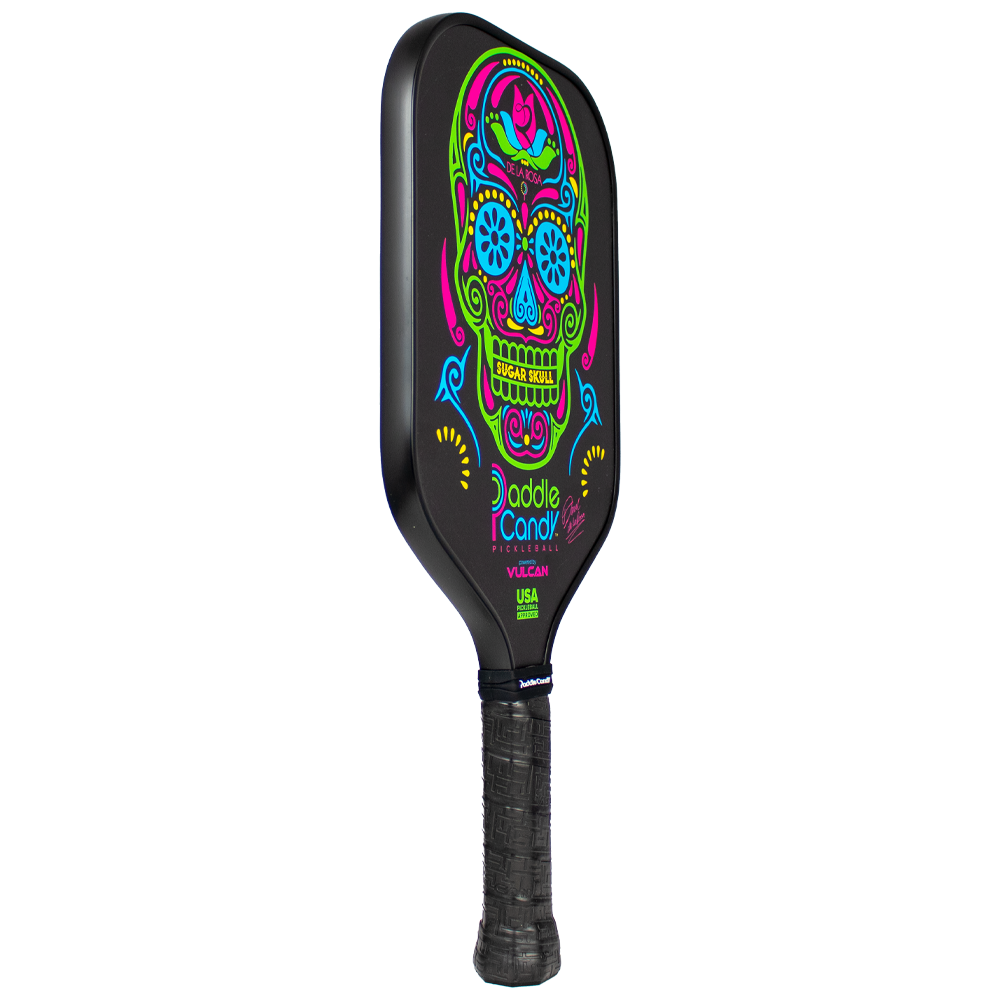 Paddle Candy Sugar Skull XL Pickleball Paddle - Black - Side