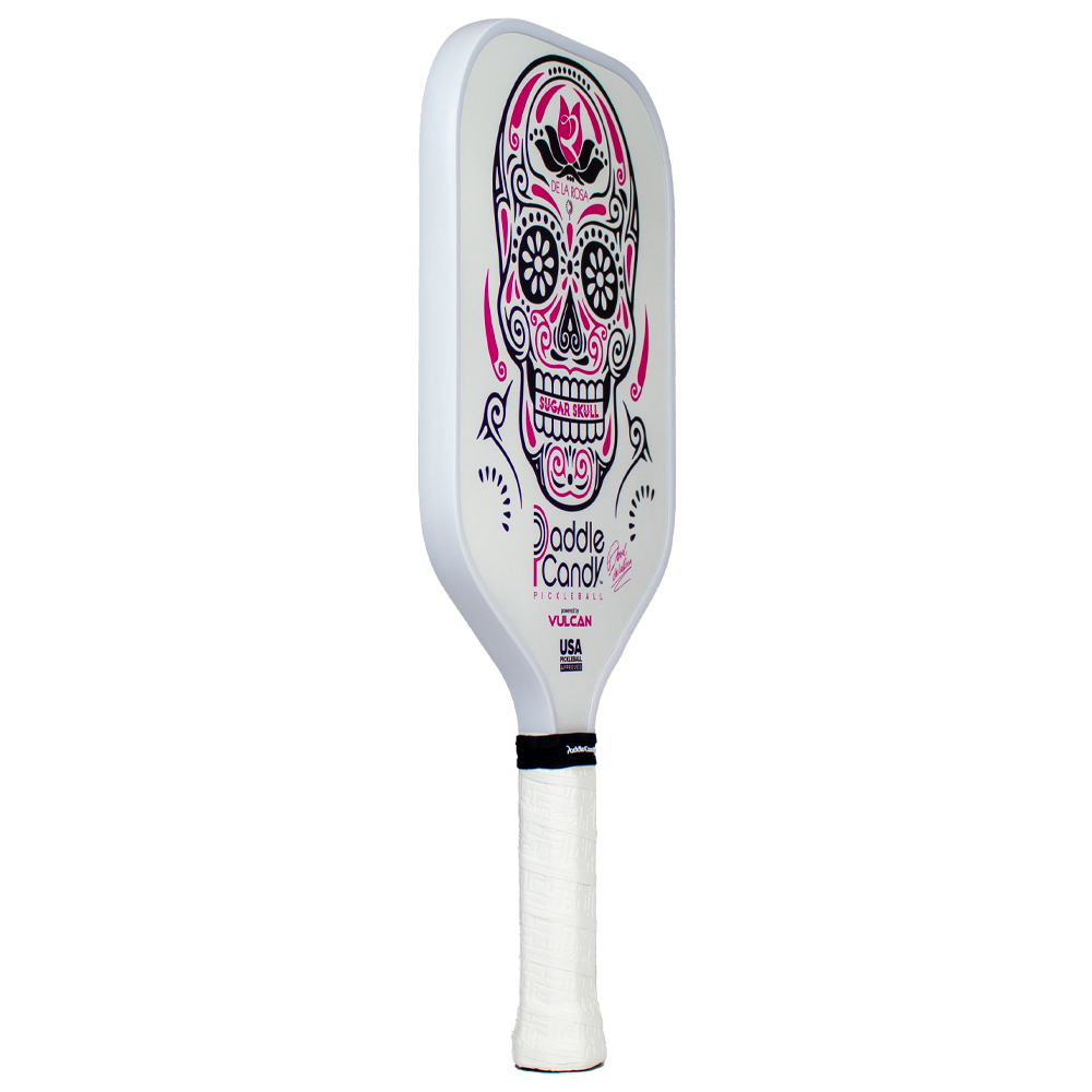 Paddle Candy Sugar Skull XL Pickleball Paddle - White - Side