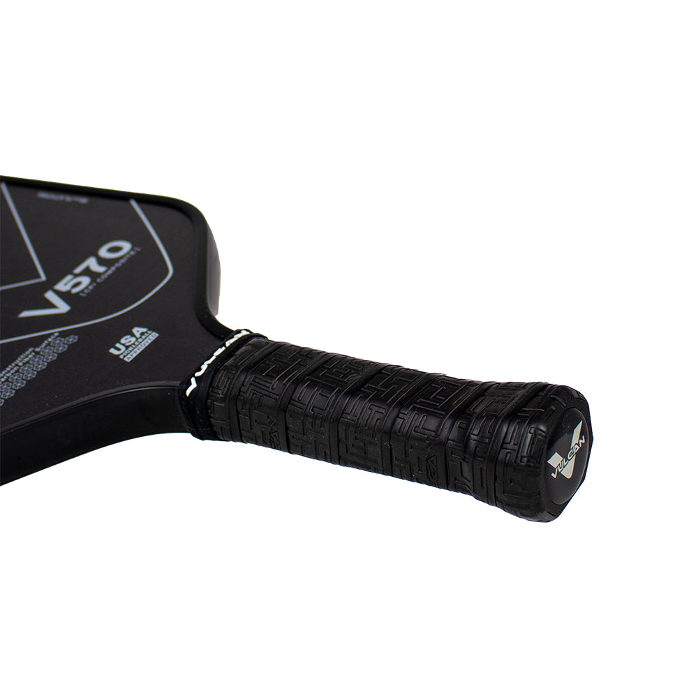Vulcan V570CF2 Raw Carbon Fiber Pickleball Paddle - handle