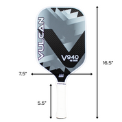 Vulcan V940 16mm Pickleball Paddle - measurements