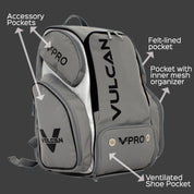 Pickleball Backpack - Vulcan VPRO Backpack - features