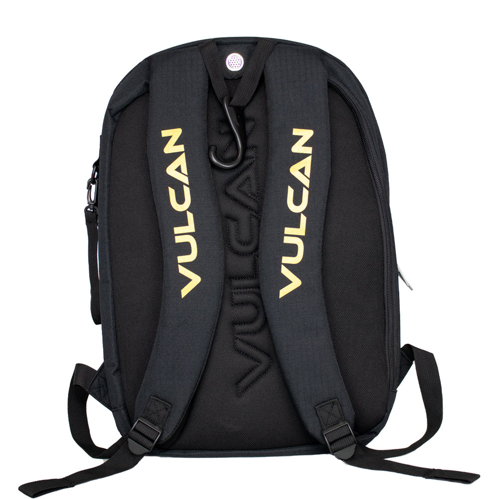 Vulcan VTOUR Pickleball Backpack - Back - Black & Gold