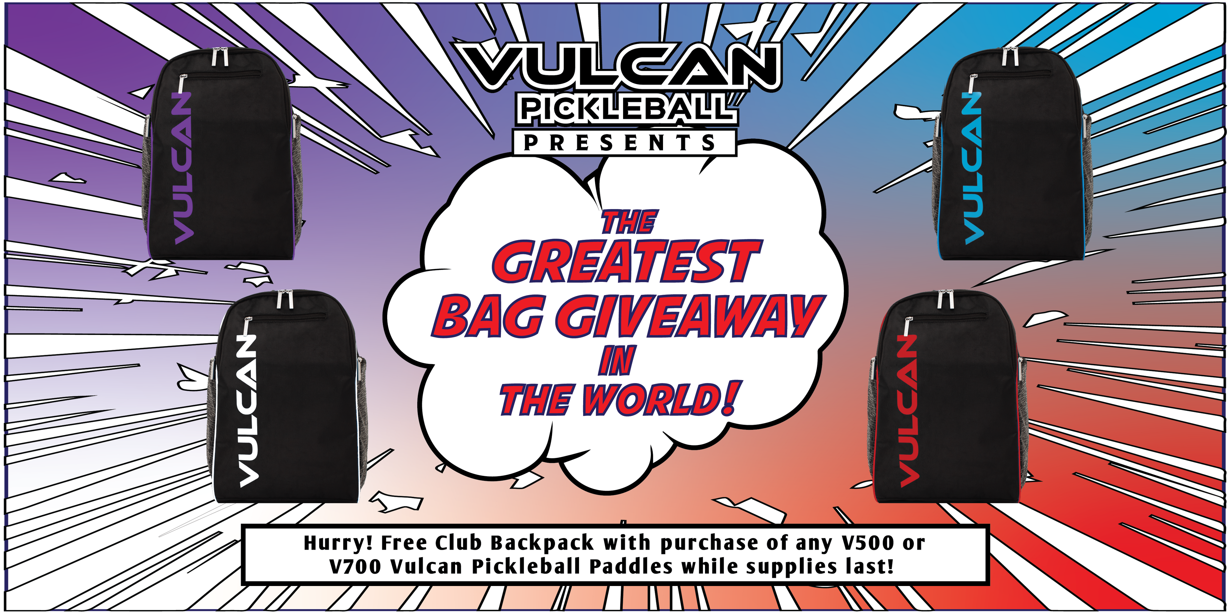 Vulcan Backpack Giveaway | Vulcan Pickleball