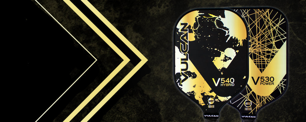 Black & Gold Vulcan Pickleball Paddles