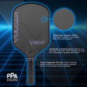Vulcan V1200 Pickleball Paddle - tech specs