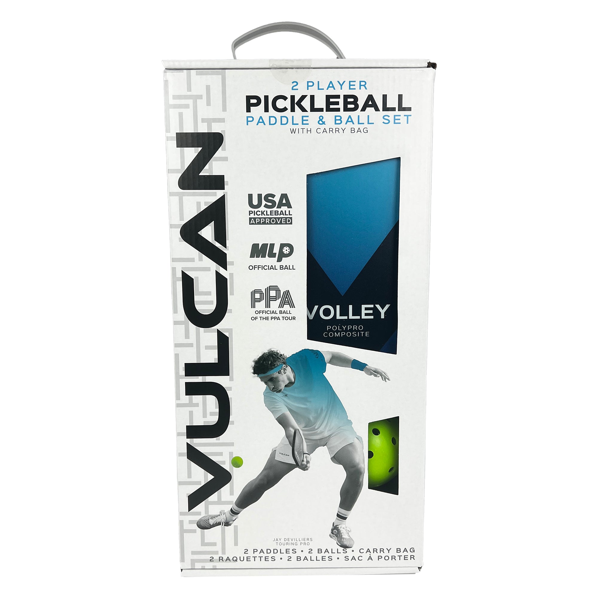 Vulcan Volley Pickleball Paddle Set | 2 Paddles & 2 Balls