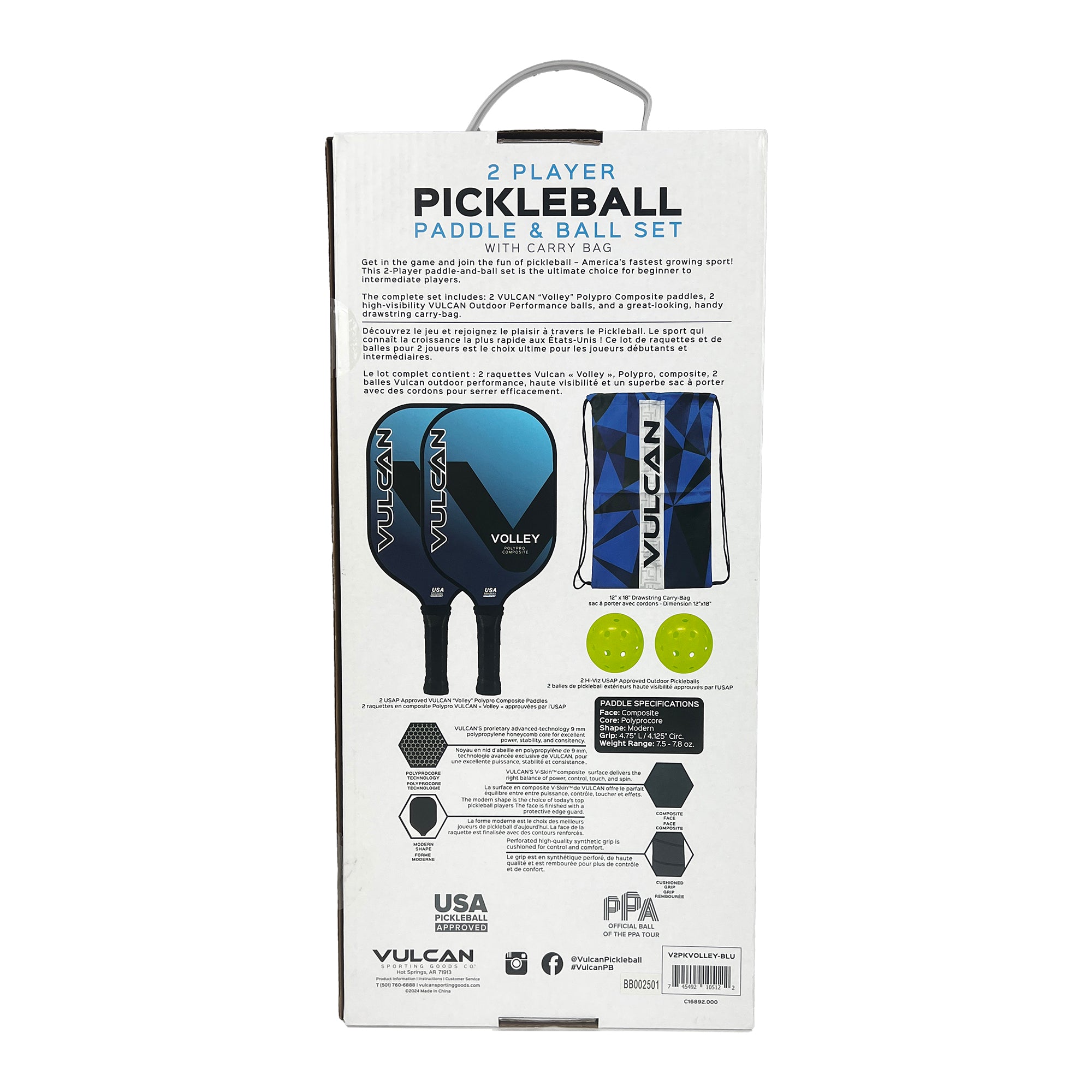 Vulcan Volley Pickleball Paddle Set | Complete Set