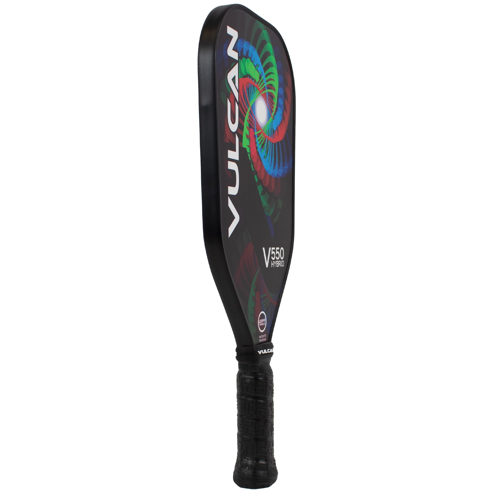 Vulcan V550 Elongated Pickleball Paddle | Black Entropy | Side