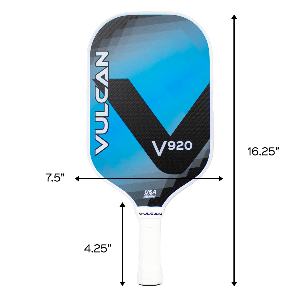 Vulcan V920 13mm Pickleball Paddle - measurements