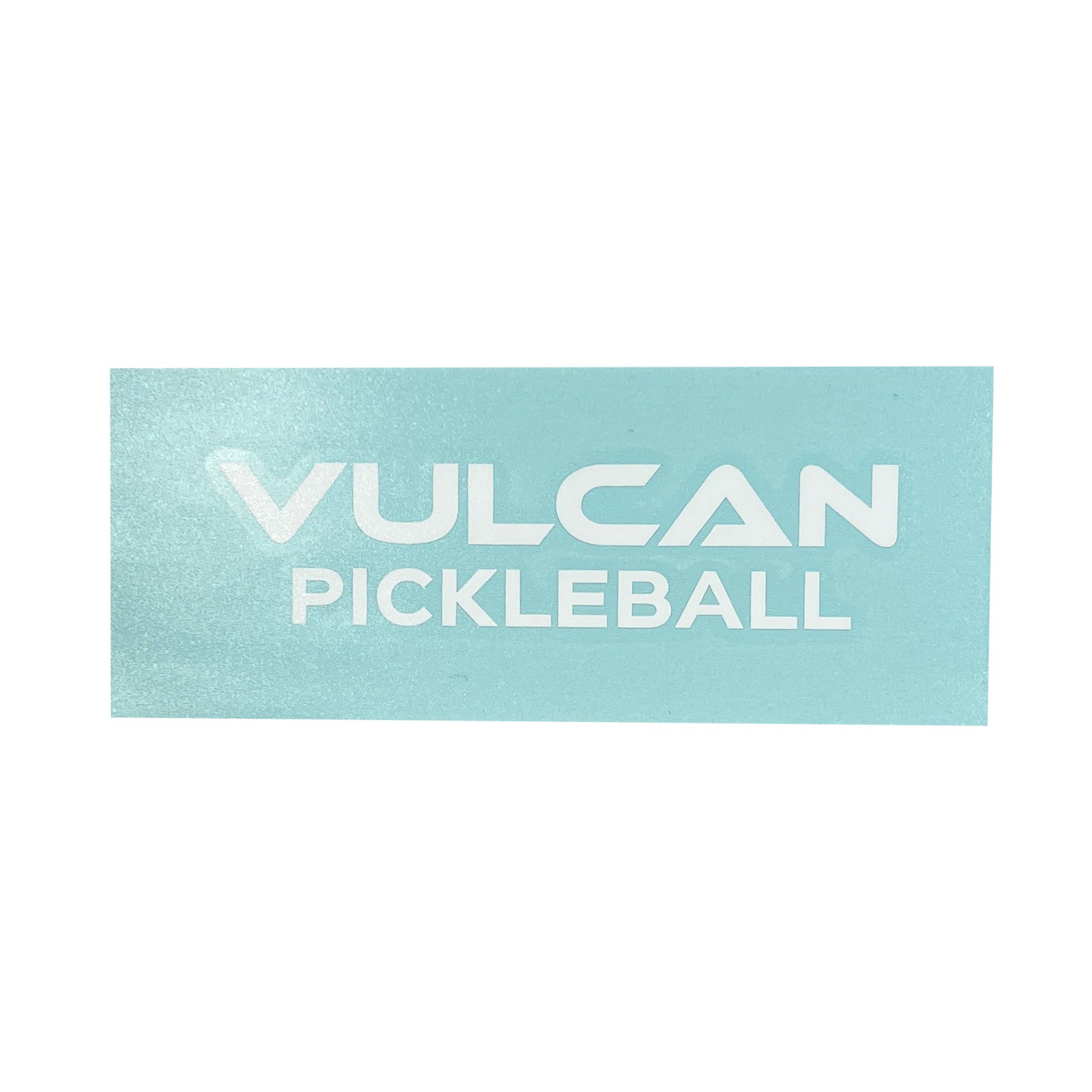 Vulcan Pickleball Decal - White Sticker with Transparent Backing