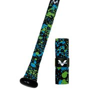Splatter Series - Vulcan Bat Grips - Black, Green & Blue Splatter