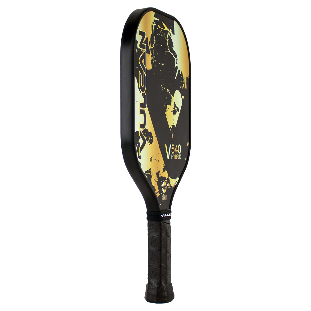 Vulcan Pickleball V540 Paddle | Black & Gold | Side