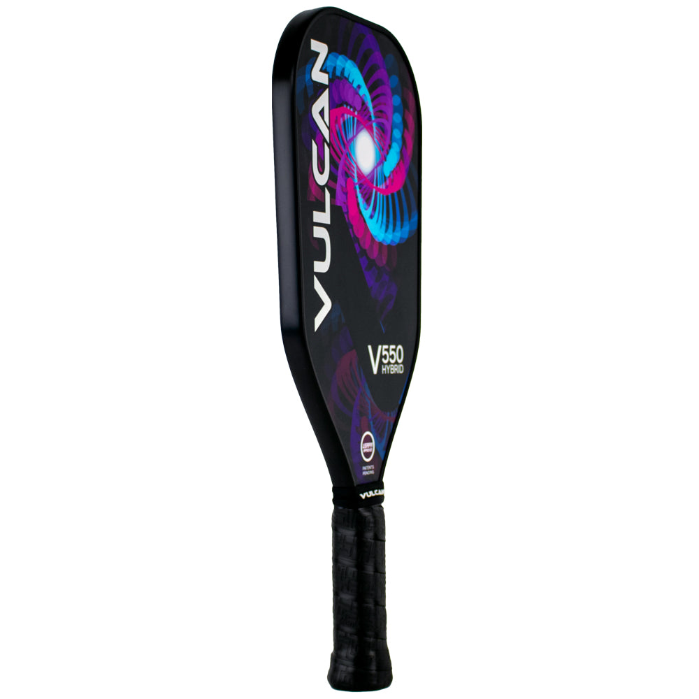 Vulcan Pickleball V550 Paddle | Purple, Blue & Black | Side