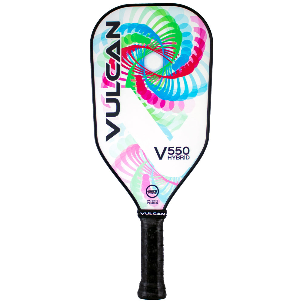 Vulcan V550 Elongated Pickleball Paddle | White Entropy