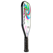 White Elongated Pickleball Paddle | White | Side